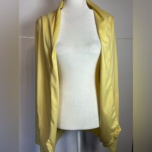 Muk Luks Yellow Open Front Cardigan ‣ Lightweight Draped Layering Sweater